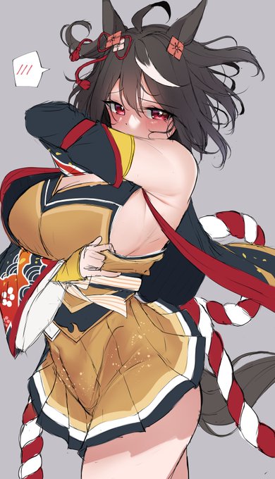 #ウマ娘 
キタサンブラックちゃんのラフ 