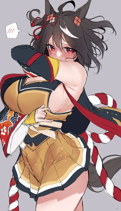 #ウマ娘 
キタサンブラックちゃんのラフ 