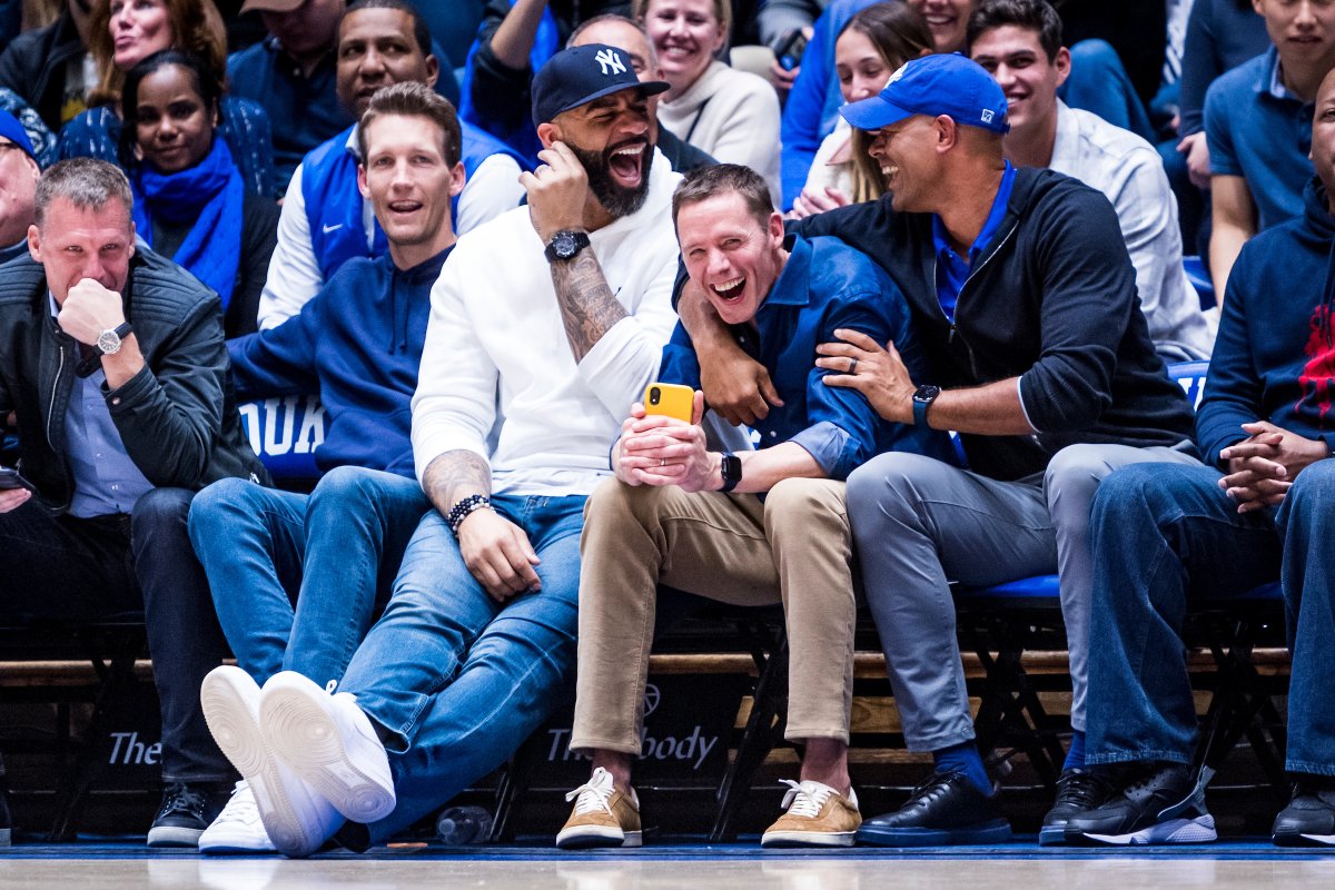 DukeATHLETICS's tweet photo. Last night in Cameron 😈

#CoachK https://t.co/2okReOmuxA