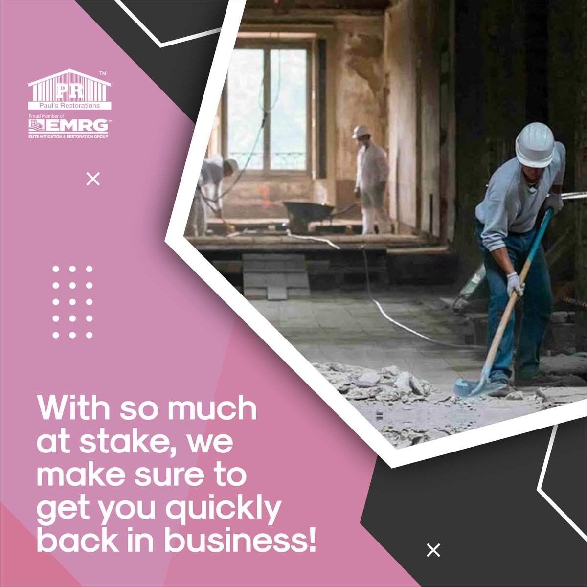 PaulsRest's tweet photo. We provide professional commercial water, flood, fire, and storm damage restoration services. Throughout the process, we strive to minimize business disruptions, answer all your questions, and guide you every step of the way.
-----
🌐 https://t.co/bM6eWqgSkB
.
#paulsrestorations https://t.co/0473aNndjx