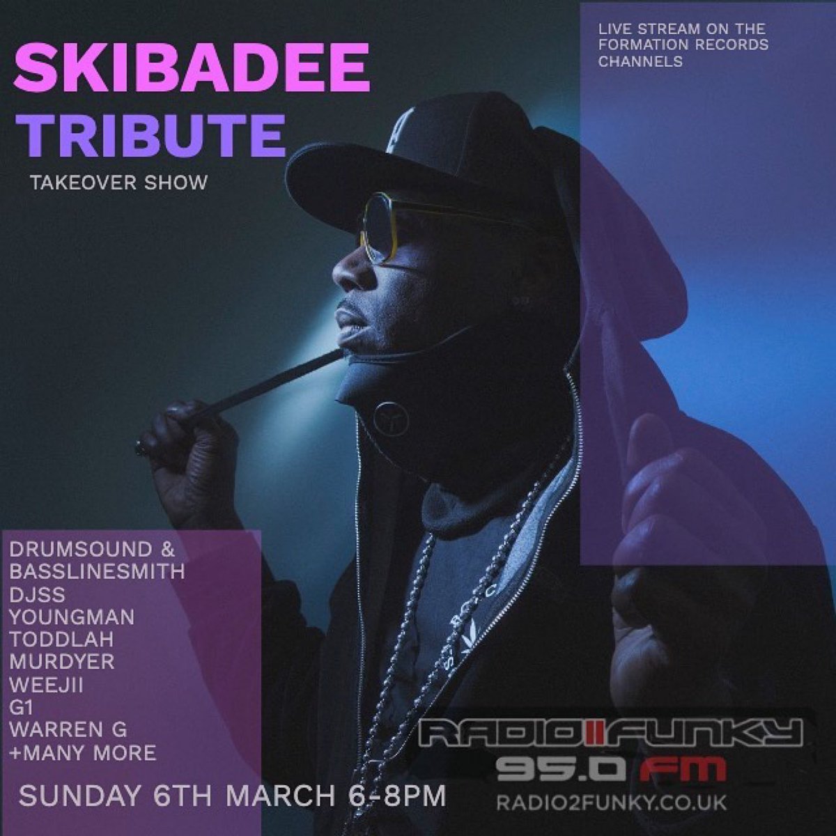 thednbbible's tweet photo. Sunday 6pm @djssformation @FormationRecs @TheRealSkibz Tribute Show #RIP #MCSkibadee #Skibadee https://t.co/hZqiHM6dMA