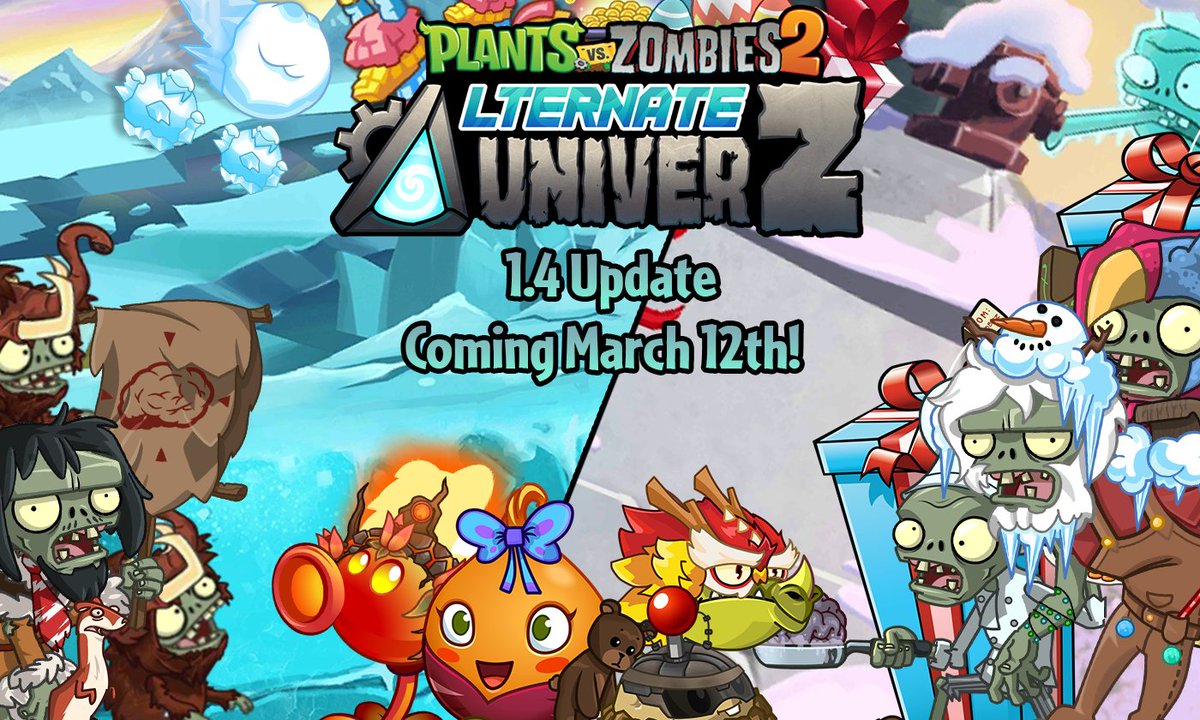 Altverz_'s tweet photo. It's time to get your fur coats ready for this freezing cold update coming this March 12th! Featuring pinata parties, Frostbite Caves and the second part of Feastivus! 

#plantsvszombies #pvz #pvz2 #pvzmodding #altverz https://t.co/XtgVv2GGlD