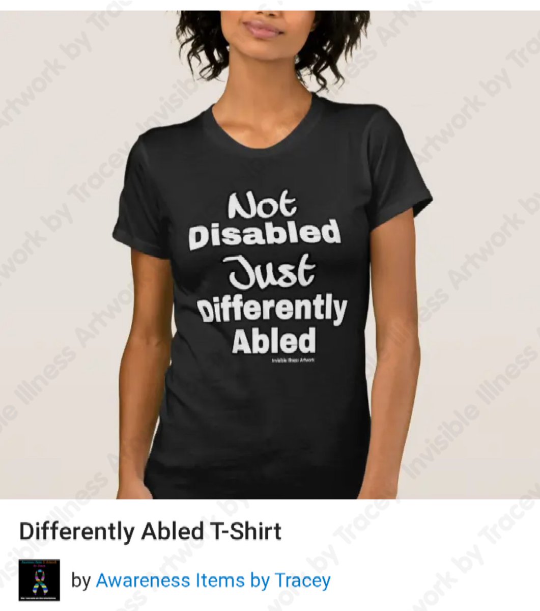 alm4500's tweet photo. ๐๐๐ ๐ฟ๐๐๐๐๐ - "Not Disabled Just Differently Abled" โข Lots of different items available
https://t.co/OHibAmOXtq
#notdisabled #differentlyabled #zazzlemade #artworkbytracey
#invisibleillness #awarenessitems https://t.co/oHTDhb5TBk