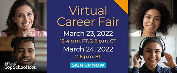 Chat directly with various districts and companies across the country at the EdWeek Top School Jobs #VirtualCareerFair.

<a href="/aventuracharter/">Aventura Charter</a>, <a href="/CJCPCS/">CJCPCS</a>, and <a href="/ChavezSchools/">Chavez Schools</a> will have booths on 3/24. Register for the free event now! edwk.it/3oPjyth