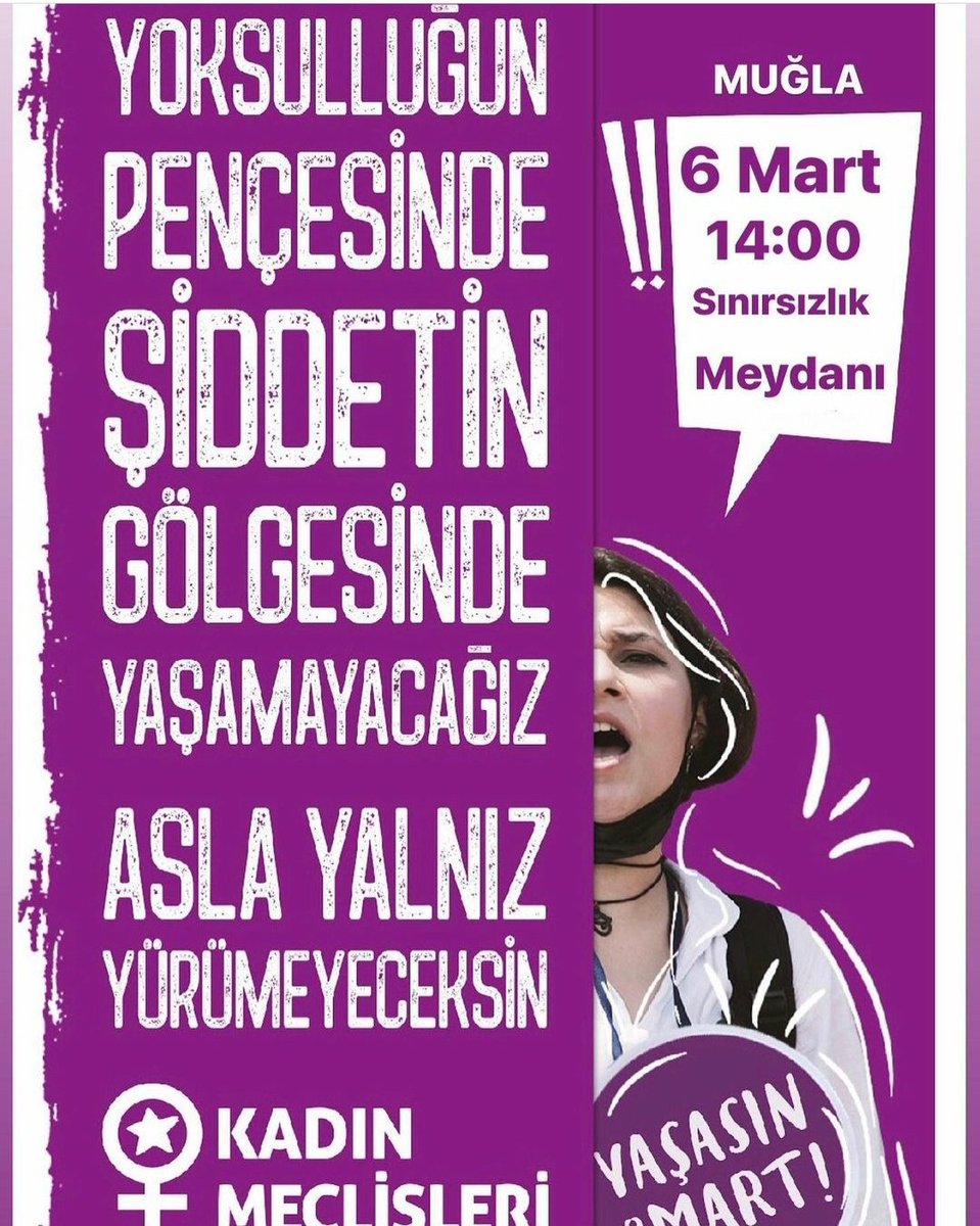 MuglaMeclisi's tweet photo. 📌 6 Mart 14:00 - Muğla Sınırsızlık Meydanı'nda eylemdeyiz! https://t.co/WFn49hcU7v