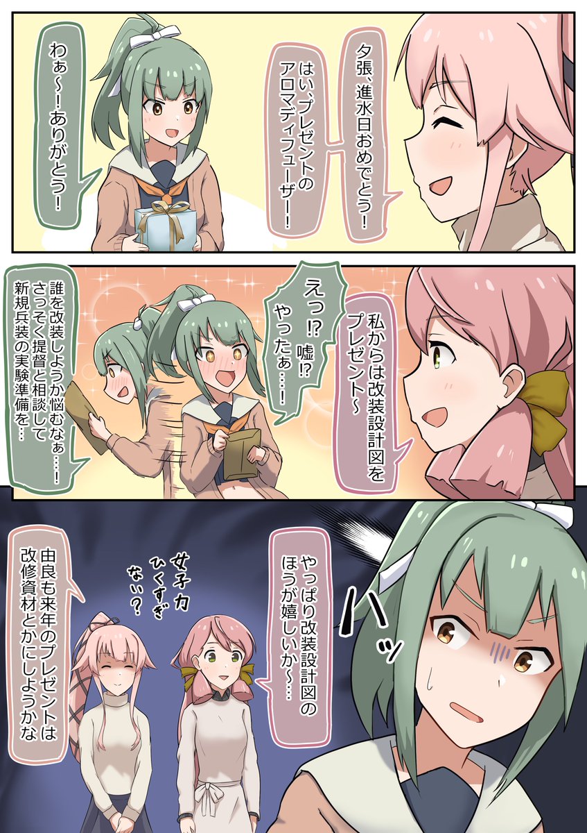 進水日なのに試される夕張
#艦これ 