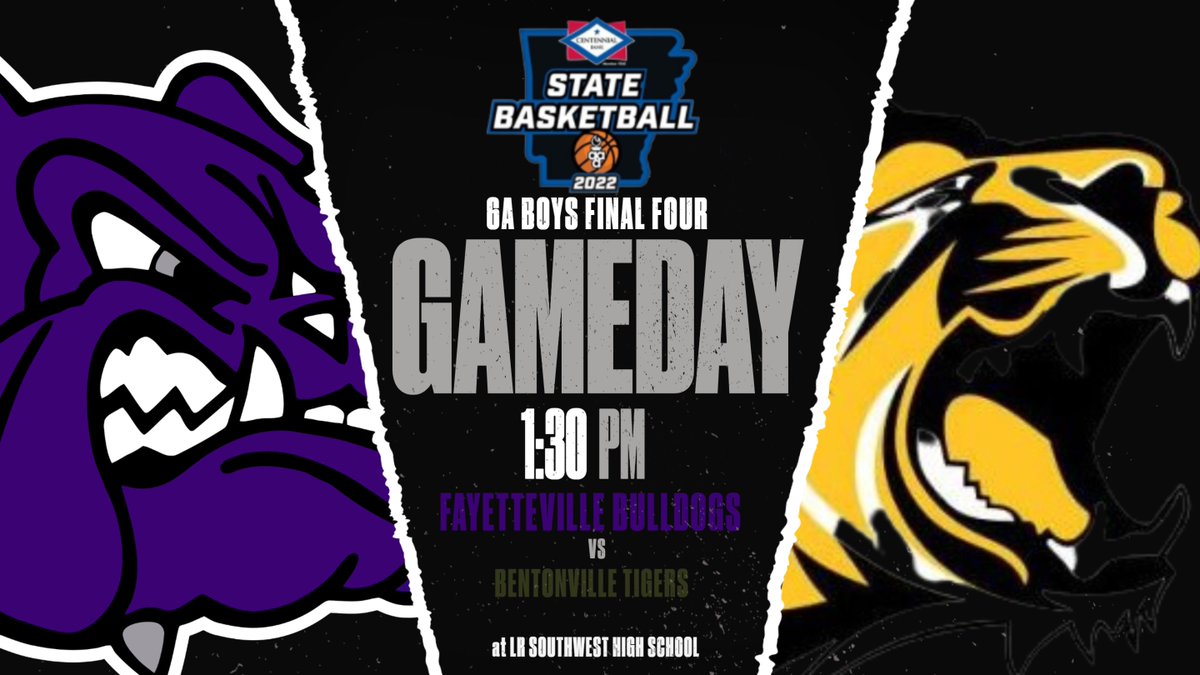 It's GAMEDAY!!!!

🆚 <a href="/WEAREBVILLE/">Bentonville Basketball</a>
 
📍 <a href="/LRSWBasketball/">Little Rock Southwest Basketball</a>

📅 Saturday, March 5th

🕜 1:30pm

🗒️ Arkansas 6A State Tournament Semi-finals

☔️

#purple #GoDogs