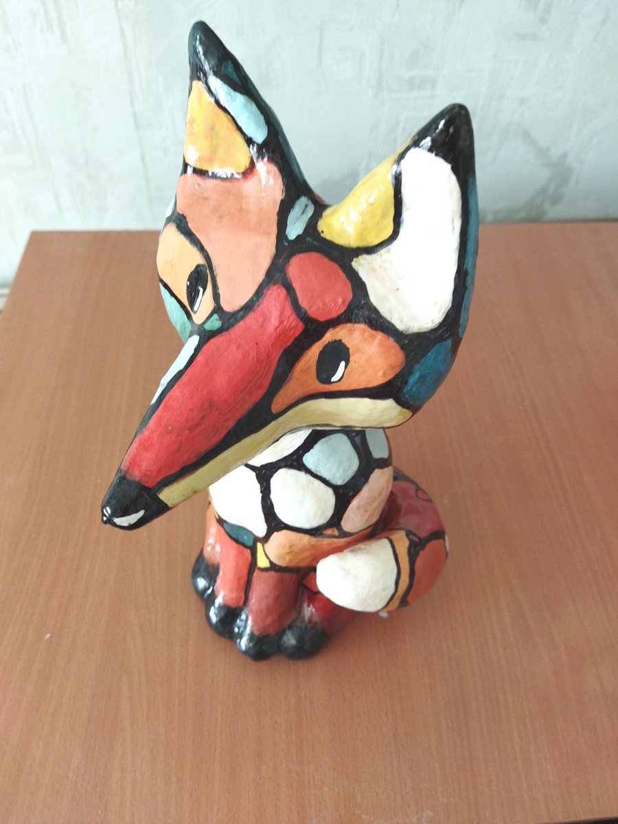 Рад поделиться последними новинками в моем магазине #etsy shop: Fox Akim. Paper pulp.Graffiti Interior toy . Figurine Decor Figurine on the mantel Colorful Art etsy.me/3CiJAuA #rodestvo #belyj #gostinaa #arnuvo #stolenica #ardeko #bumaga #krasnyj #decorativedol