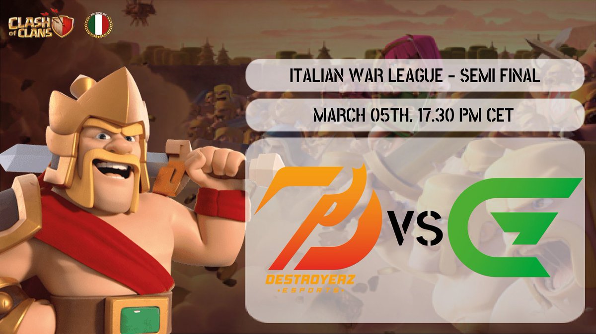 📺 Live 17.30 CET! - SEMI FINAL

<a href="/Destroyerz_eSp/">Destroyerz eSports</a> 🆚️ <a href="/GreenCupcakesGC/">Green Cupcakes</a>

🇮🇹 <a href="/Marco22_Gamer/">Marco22_Gamer</a>
twitch.tv/marco22_gamer