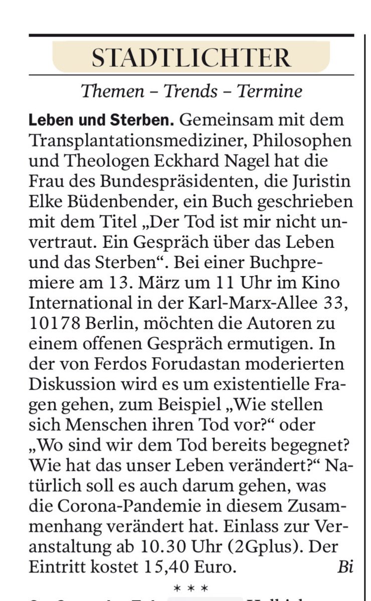 „der tod ist mir nicht unvertraut“ buchpremiere #büdenbender ⁦@Ullstein⁩