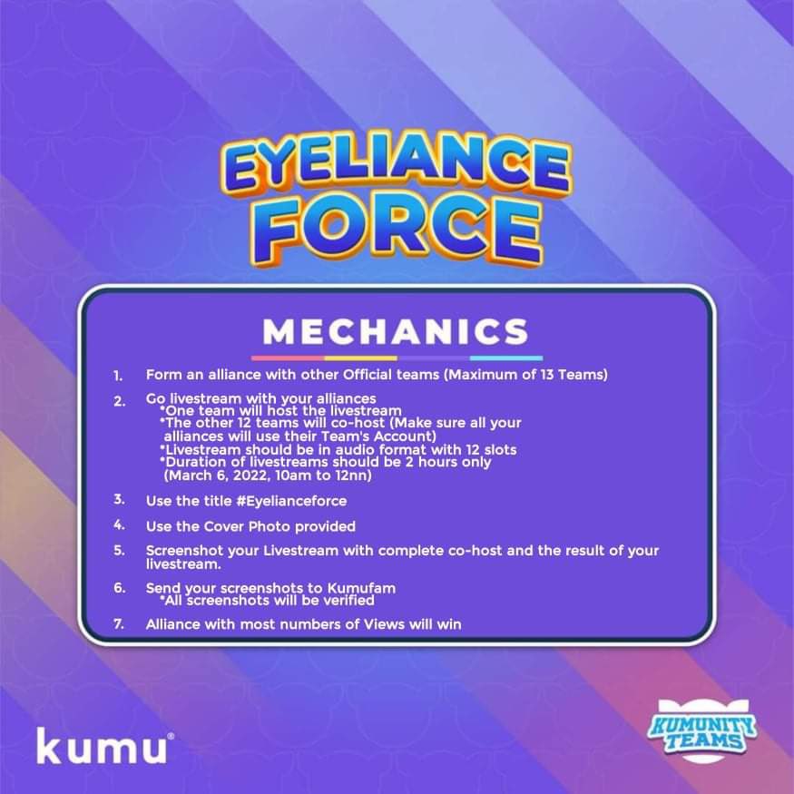 kumunityteams's tweet photo. Kamusta Teams? π
Ilang Teams na ba ang nakakasama at nakikilala niyo dahil sa Challenge natin na ito? π₯³
Bukas na bukas ay makipag-alyansang muli sa mga Teams na willing magparami ng viewers upang makamit ang panalo! π₯³
Goodluck Teams, See You! β¨
#KumunityTeams https://t.co/nOCroD7xtq