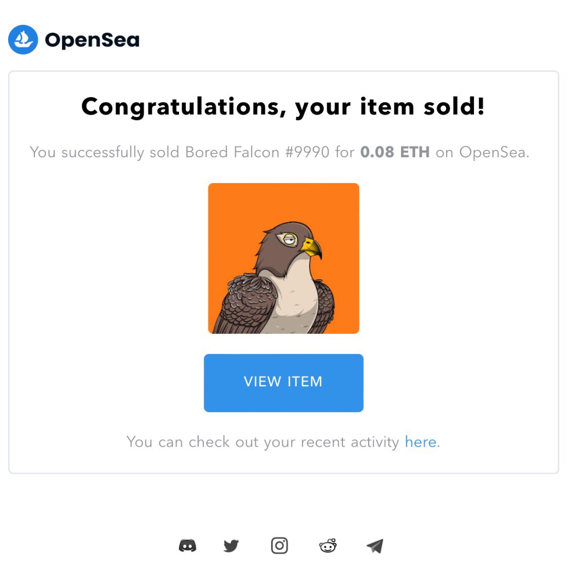 A Founding Falcon, #BoredFalcon #9990 has a new home. 😁
#NFT