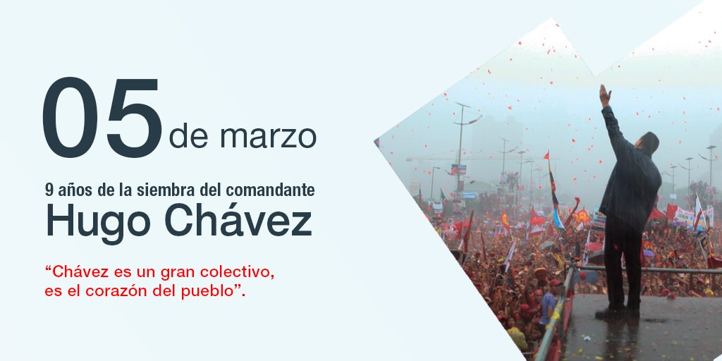 BcodeVenezuela's tweet photo. Recordamos la partida física del máximo líder y guía de la Revolución Bolivariana, Hugo Chávez, aquel hombre que promovió la integración latinoamericana, rescató la identidad nacional y hoy más que nunca vive en nuestros corazones. #ChavezSiempreInvicto https://t.co/VDEZx437hr