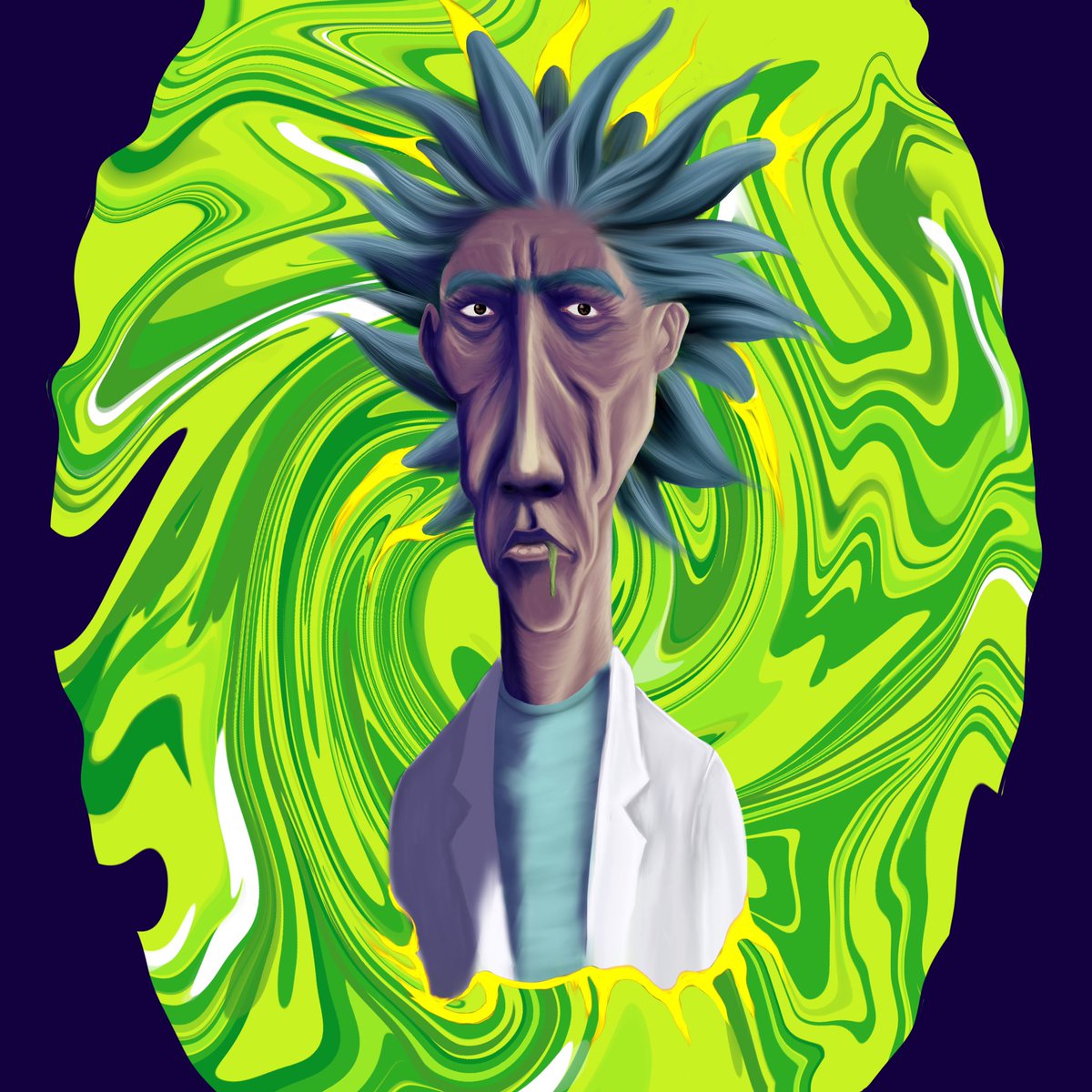 Picahlo's tweet photo. Kazem Sanchez has been listed on @opensea 
Original #art in @Procreate 

Kazem Sanchez is cosplay inspired by the character of Rick sanchez. 

https://t.co/and1sxkXHL

#NFTCommunity #nft #CollectorsAreWatching #LEGADA #mrnftiran #NFTs https://t.co/shsYWHfgLH