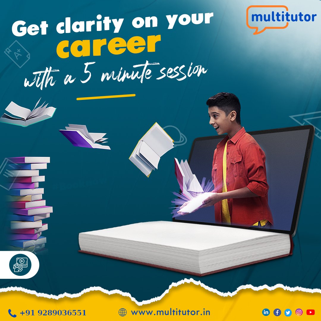 multitutor_in's tweet photo. Career counseling enables you to gain focus which will greatly benefit you.

Clarify your career goals, learn key skills, with #multitutor career counseling session

To know more contact us on +91 8920851913 or visit us on the website through the link, https://t.co/GP7ZCnyucn https://t.co/VQpk1h7y0C