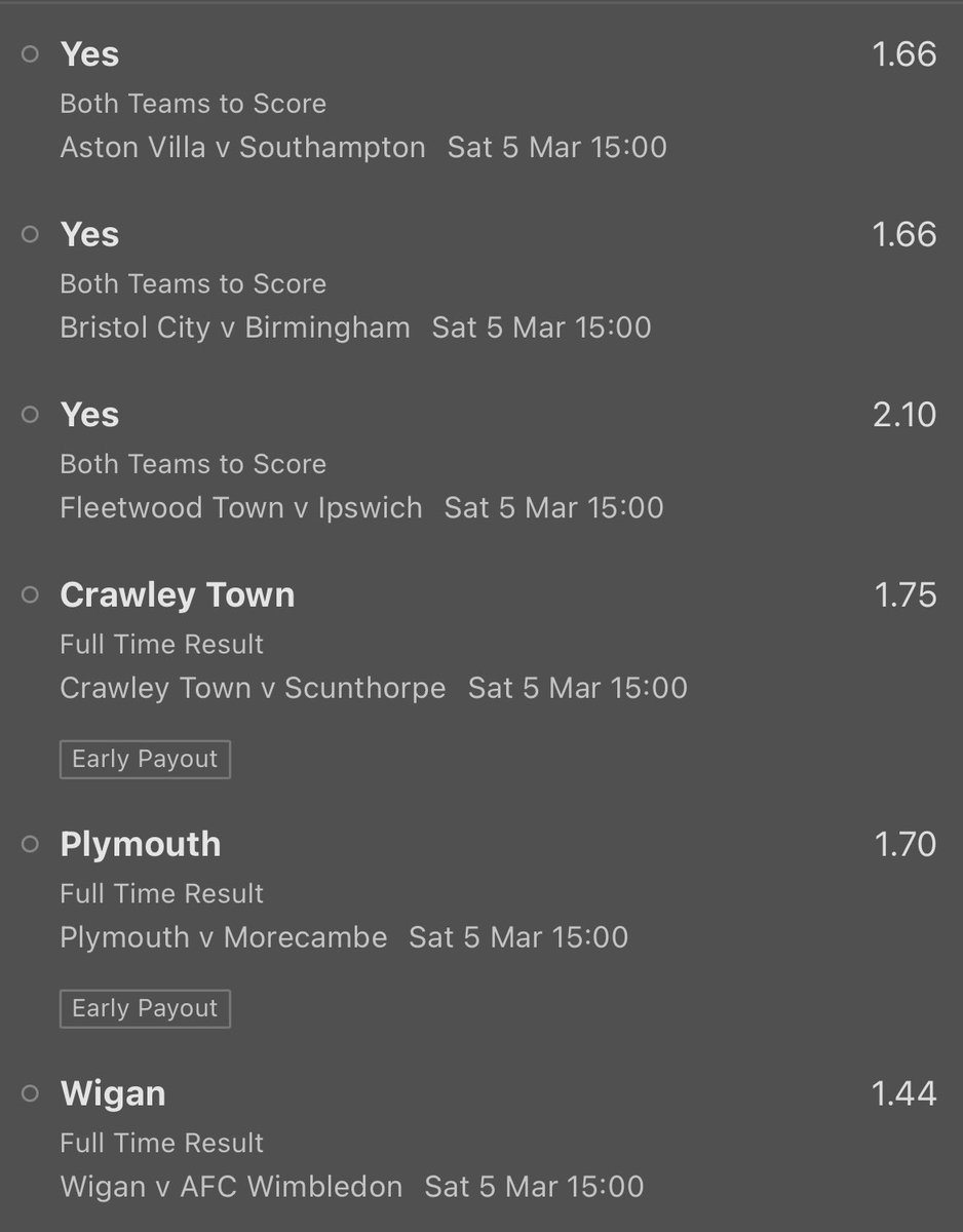 HansomTips's tweet photo. It’s EFL Acca time here at Hansom Tips! This week we have formulated a 6 fold of 15:00 kick offs priced around 30/1. Good luck to everyone placing with us, let’s get another big winner on the board 🤑✅ #HansomTips https://t.co/5NVNhSSw5F