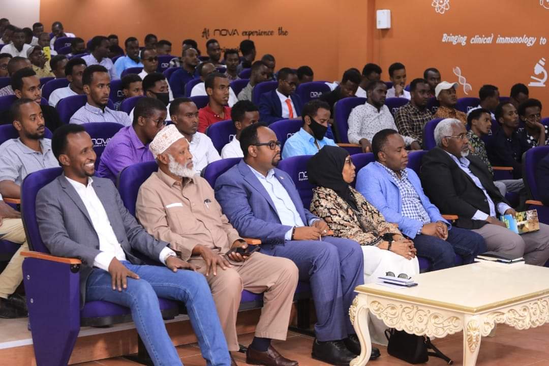 Today, I have attended the exhibition of the book titled, Manual of Camel Diseases in Somalia by Dr. Ahmed Mohamed Moallim (KUTUB). I encouraged the students and all other participants, who have gathered in the hall 2 enhance and establish a culture of reading and researching.