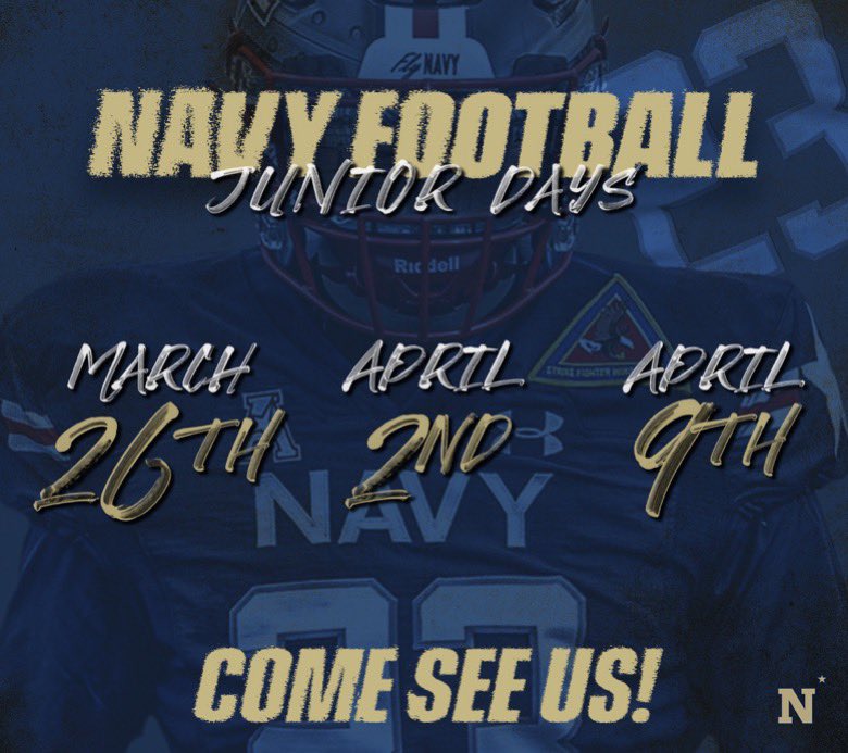 Thank you for the invite, I’m excited to be going up to navy!! <a href="/CoachORourke/">Danny ORourke</a> <a href="/NavyFBrecruit/">Navy Football Recruiting</a>  <a href="/239Sneddon/">Coach Sneddon</a> <a href="/dwaynebmack/">Dwayne Mack</a> <a href="/NFMHS_Football/">Red Knight Football</a> <a href="/NavyFB/">Navy Football</a>