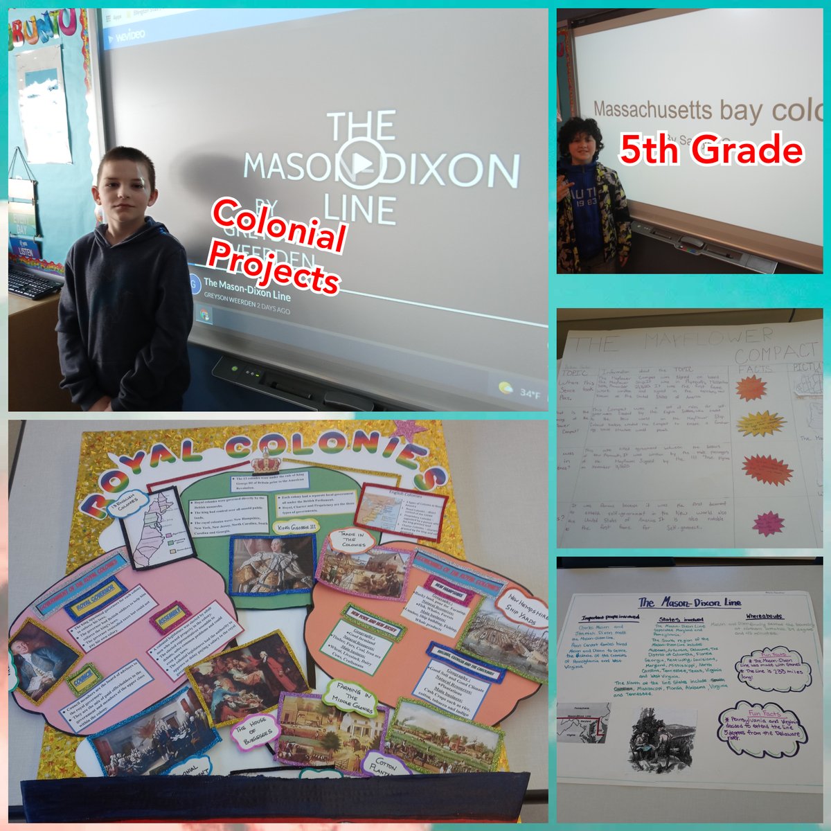 coachman6th's tweet photo. The 5th-Graders did an amazing job on their Colonial Projects #clsstripes #ellingtonshines https://t.co/pLhgnAbiK2
