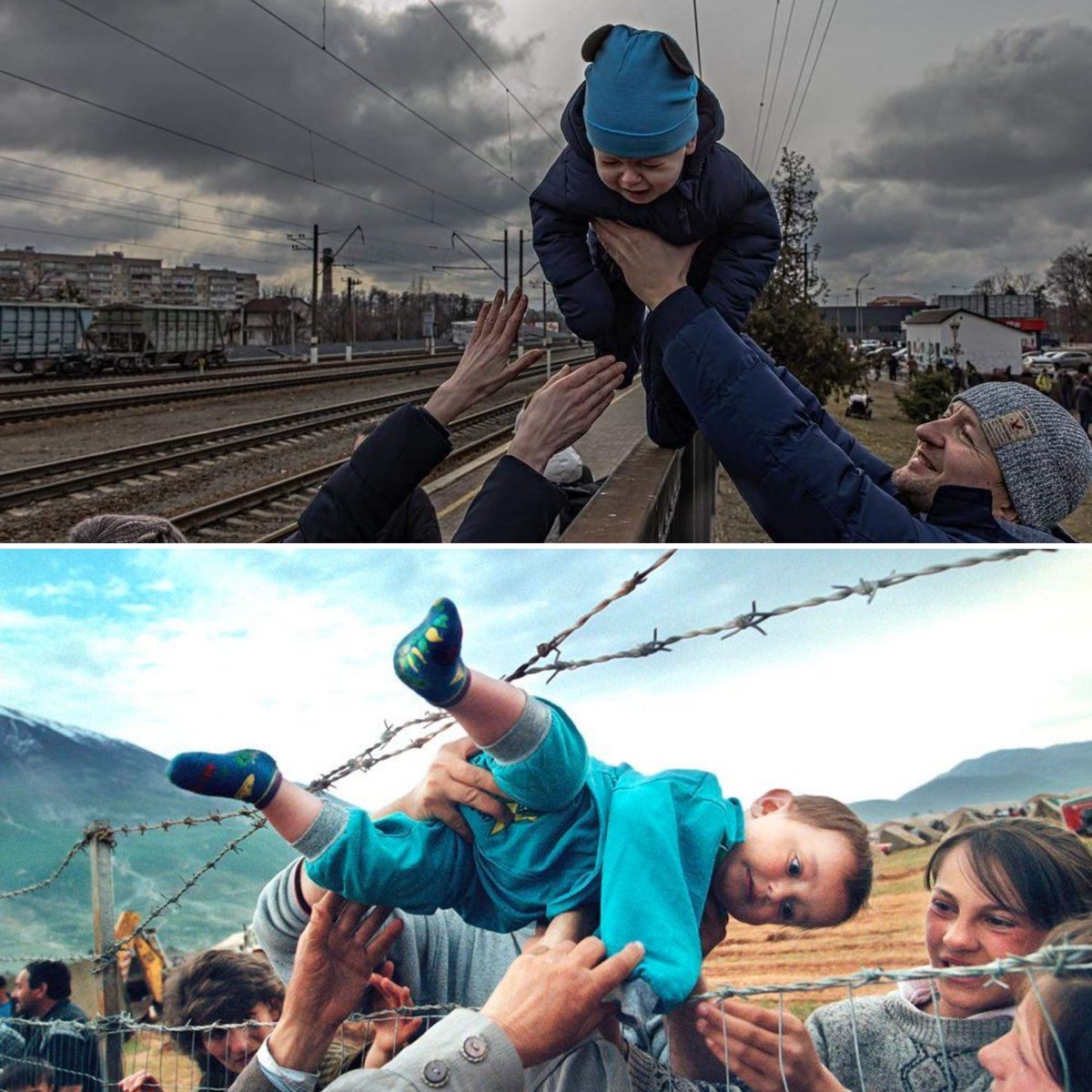 First picture in Ukraine border, 2022.
Second picture in Kosovo border, 1999.
23 years later, another human tragedy in the heart of Europe. No one experiences the horrors of war worse than a child.