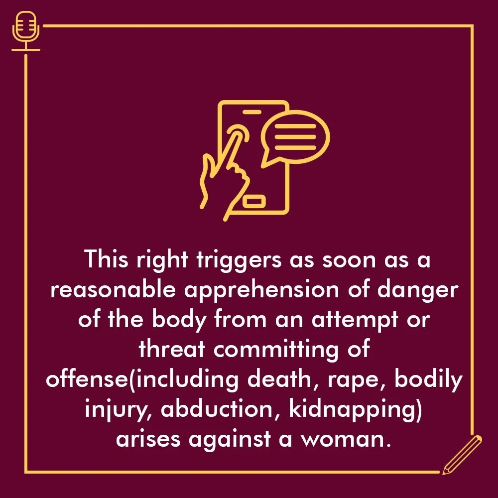 KPercepts's tweet photo. Women's Day Series

#KnowYourRights

The right of private defense is a fundamental right and is absolutely necessary for the protection of one's life, liberty and property.
Every member of the society can claim this right. 
#womensdayweek2022
#defense #rightofprivatedefence https://t.co/HNJr0ecjf4