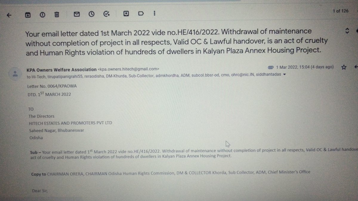 BISWAABGLOBAL's tweet photo. @DrTirupatiPani1 Dr. PANIGRAHI, Hundreds of residents in KALYAN PLAZA ANNEX are requesting to restore MAINTENANCE as it's abruptly stopped by HITECH. Our Complaint Case is also SUBJUDICE in @OdishaRera. Please donot HARASS RESIDENTS. @CMO_Odisha @DMKhordha @SDM_Bhubaneswar https://t.co/ZQEzfmuulT