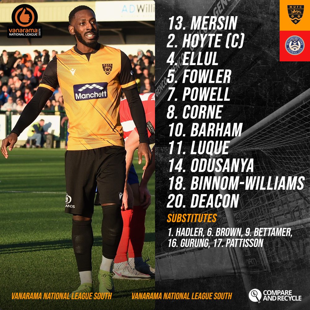 Here is your Stones team for this afternoon! 🖤💛

👏 Johl Powell makes his Stones debut in the only change from last Saturday

#UpTheStones