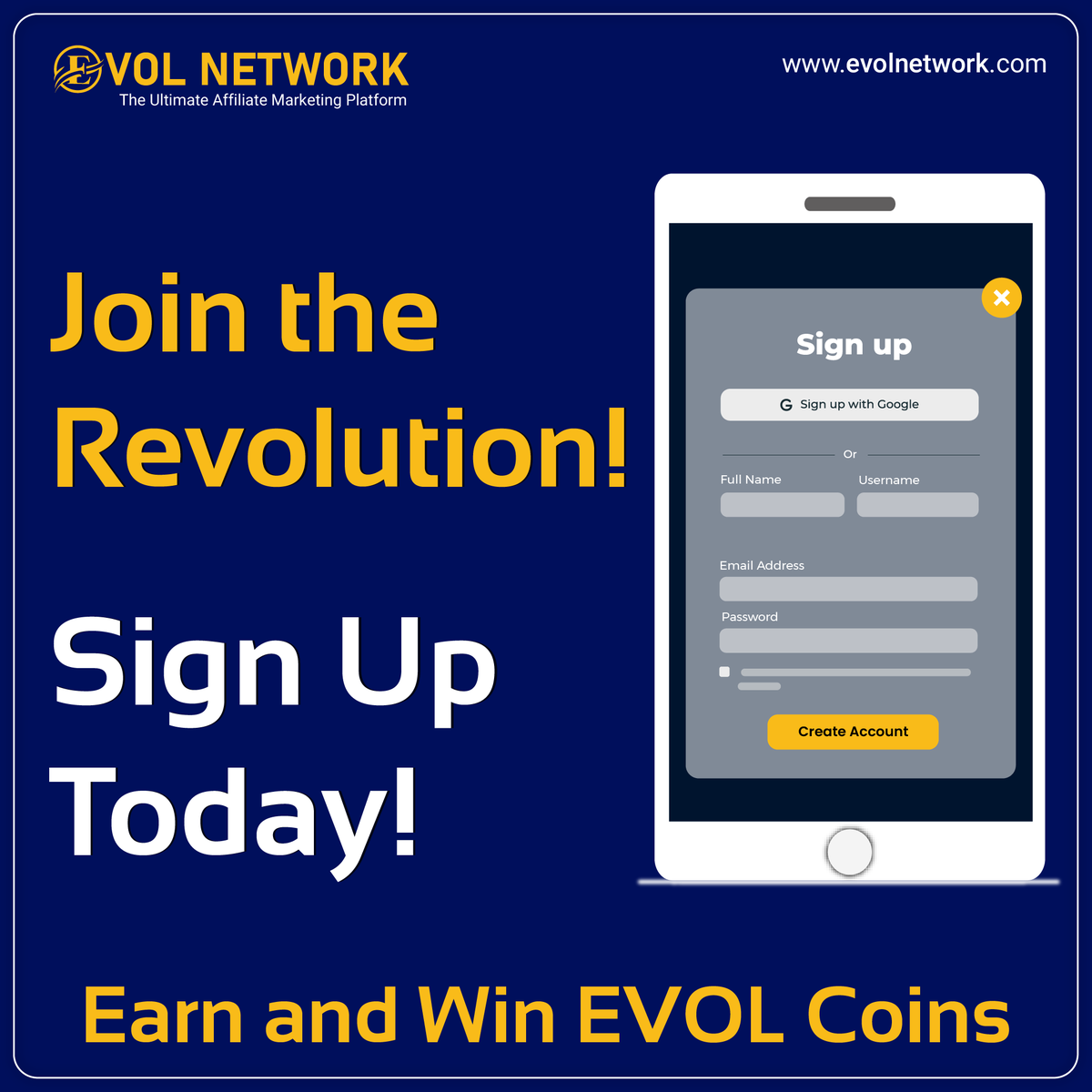 The Ultimate Affiliate Marketing Platform, EVOL Network, was established to meet the demands of companies wishing to offer products and services more cost-effectively while maintaining high security.

Join now at evolnetwork.com/signup/

#evolnetwork #crypto #signup