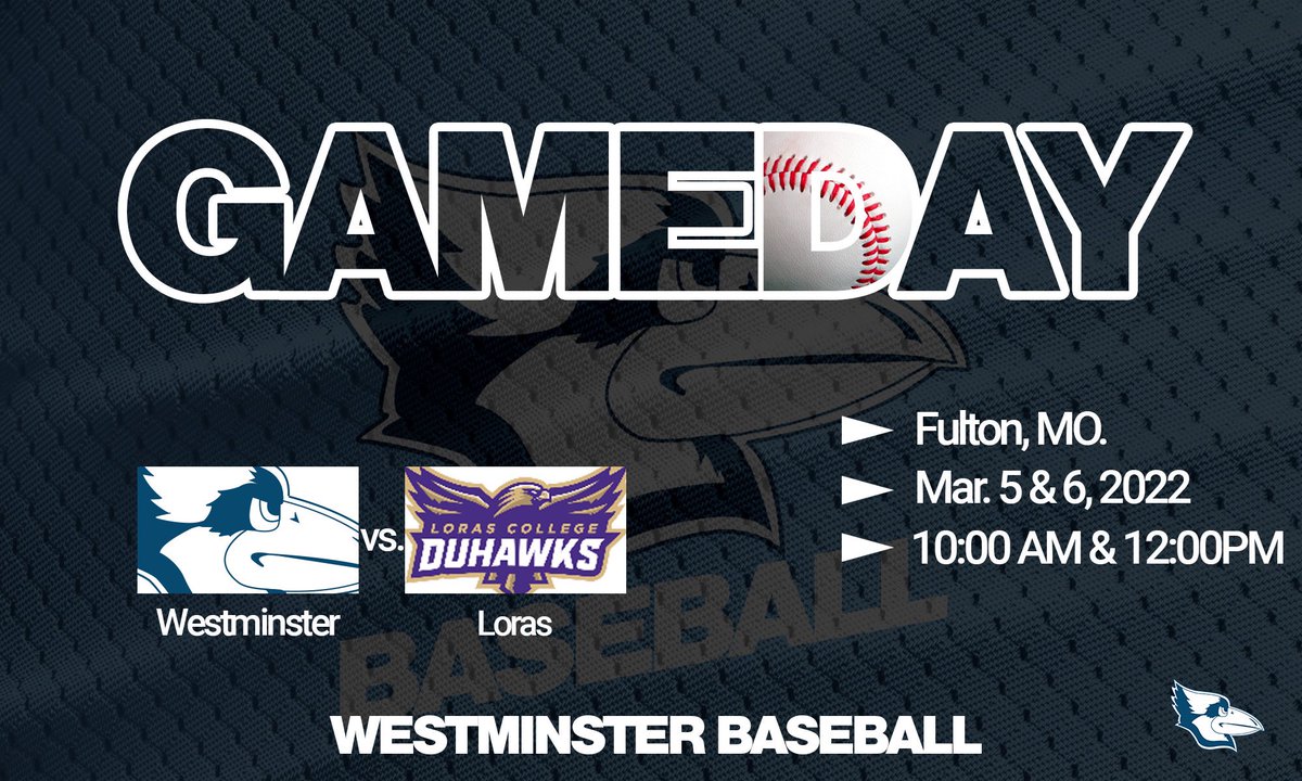 Todays <a href="/WestminsterBase/">Westminster Baseball</a> home opener has been moved up to try to beat the afternoon storms.  The 1st pitch of game 1 is scheduled for 10:00 a.m.

🆚 <a href="/LorasAthletics/">Loras College Duhawks</a> 
📍 Fulton, Mo.
⌚️10:00 a.m. and 12:00 p.m.
📺 Game 1:  youtu.be/Bfx1i0ecusk
📺 Game 2:  youtu.be/jb5XFzRdAHM
