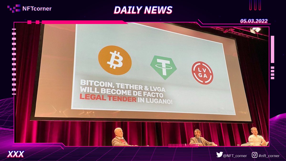 NFT_corner's tweet photo. Thành phố Lugano của Thụy Sĩ công nhận Bitcoin (BTC) và Tether (USDT) làm tiền tệ @Bitcoin @tether #cryptocurrencies #UkraineUnderAttaсk #Bitcoin #RussianUkrainianWar #CryptoNews https://t.co/zaQJsx3ptV