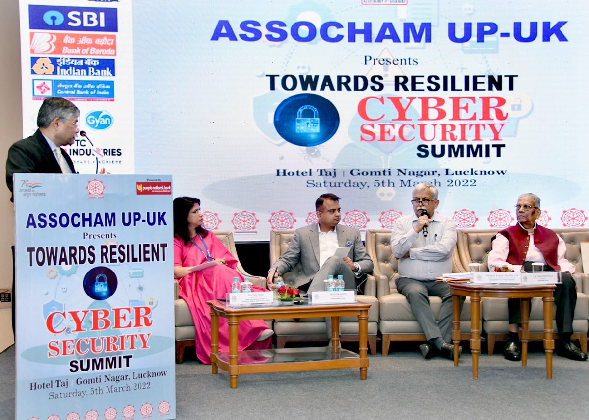 sn_sabat's tweet photo. Had the opportunity to participate in the #Cyber_security_summit , organized by #ASSOCHAM_UP at #Lucknow,  where fruitful discussions were held regarding #sensitization , #prevention and #execution of #cyber_security_methods. https://t.co/TihJGirLP7