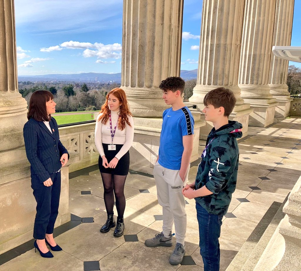 NicholaMallon's tweet photo. Great to meet the members of the new @NIYouthAssembly up in Stormont. This is what our politics really needs - more young people with fresh &amp; exciting ideas. https://t.co/PHjeYGosYZ