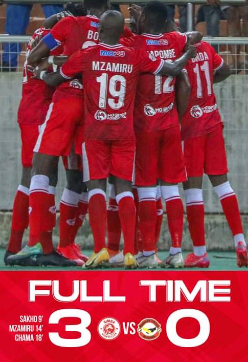 Simba_Na_Yanga's tweet photo. FULL TIME 💪
Simba SC 3-0 Biashara United
Wafungaji ni ...⚽🏃
Sakho Dk 9'
Mzamiru Dk 14'
Chama Dk 18'

#CheeflonSports🔥
#Wataniwajadi🎭 https://t.co/XD1On4o2Cp