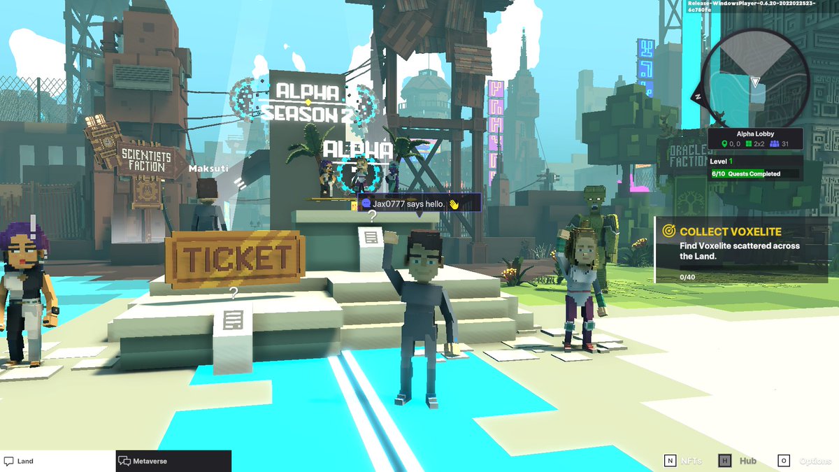 Jax0777's tweet photo. @TheSandboxGame I just participated in the daily #SandboxAlphaS2Contest for a chance to earn up to 1,000 $SAND! Day 1 - Selfie with the S2 Alpha Pass. Check out my screenshot below! 👇 #SandboxAlphaS2 https://t.co/oziVweBmO9