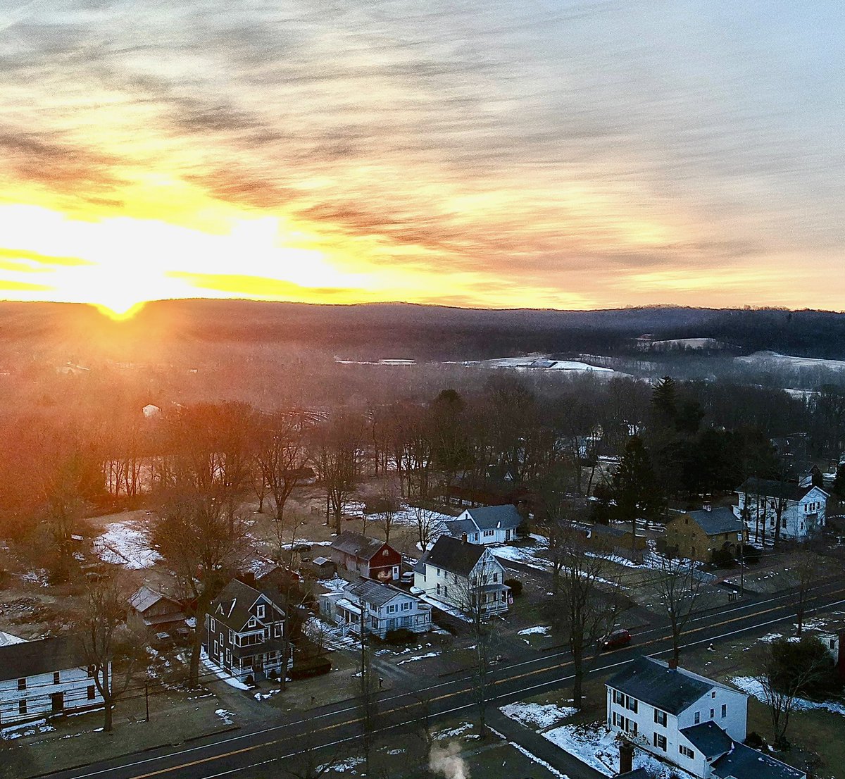 WilliamTyHall's tweet photo. One more from this morning (I had to include my house) #DurhamCT https://t.co/RJXlVdxltI