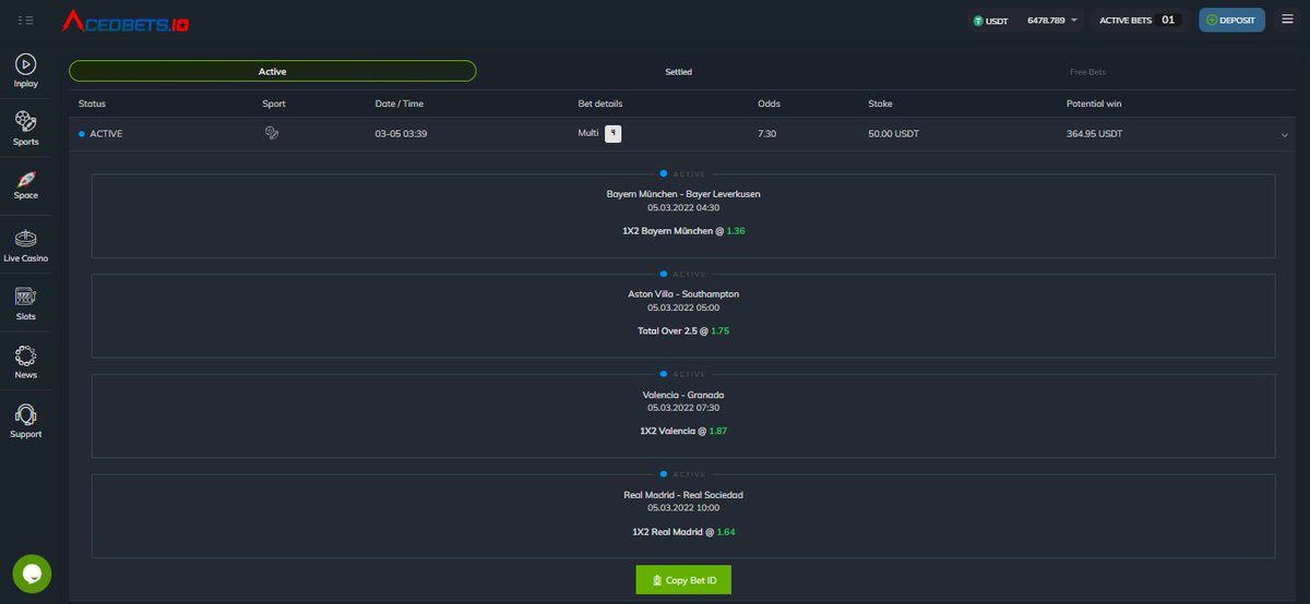 CryptologistV's tweet image. Not an investment advice 😉 Let's see how these games will end now 😍

avaliable on: @acedbets #cryptocurrency   
 #sportbook #Win