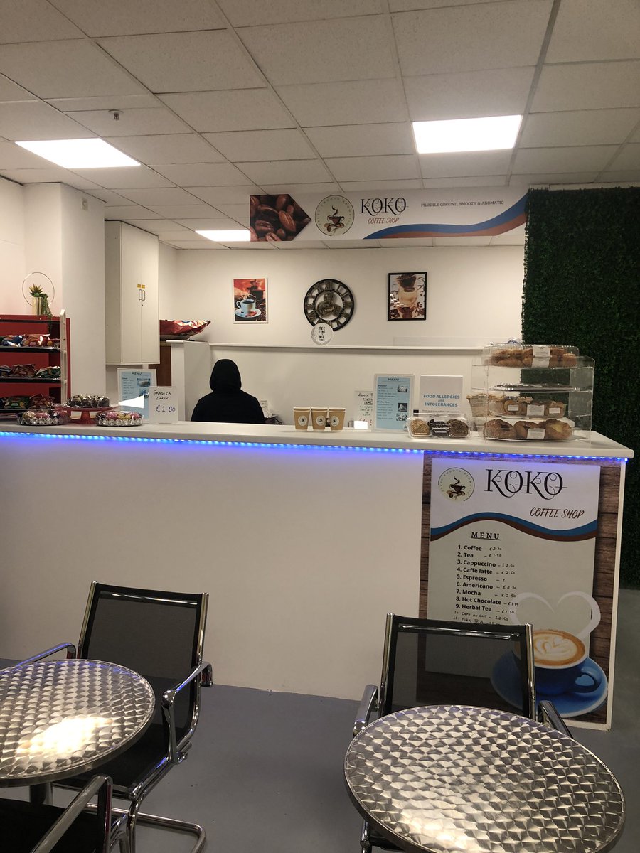 rohaaminho's tweet photo. We are now OPEN!! So along with her clothes shop, Mrs Khan has now opened a coffee shop in #Aldershot. If you’re around please do pop down and enjoy a coffee and some great snacks. Any Asian guys wanting to save themselves from a Southall trip can also pick up something ‘her’ 😊 https://t.co/cSrJaMMXVq