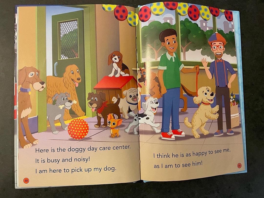 psconfessional's tweet photo. Flipping through the kid’s book and what do ya know! When your job has appeared in Blippi, you know you’ve made it! 😆

Do you think this should be the first book in our book club?

#petsitter #dogwalker #petsitting #dogwalking #petcare https://t.co/jWGMKuI8GW