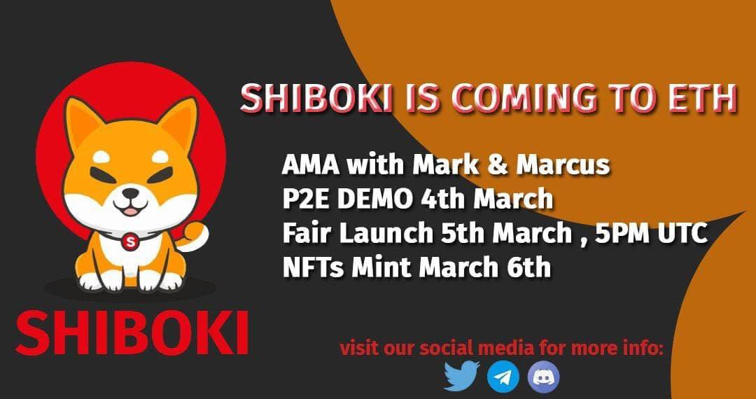 cryptogems555's tweet photo. Remember #SHIBOKI? They are launching on ETH today 5PM UTC

ATH on BSC was $25M, starting MC will $600-800K with crazy marketing and buyback lined up

I am hyped!!

https://t.co/1j1gPesEA6
https://t.co/Dr5FpLM1yA https://t.co/Yak8nUtusS