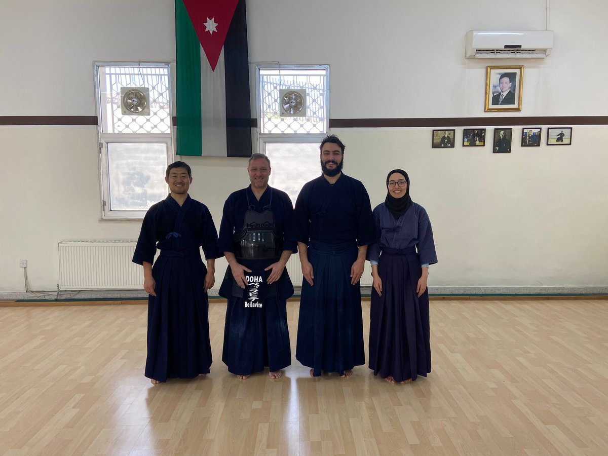 DohaKendoclub's tweet photo. @zilla_s and @mbellavite from @dohakendoclub joined keiko in Amman!

#dohakendoclub #kendo #qatar #doha #martialarts #budo #qatarinstagram #jordaninstagram #jordankendoclub #jordan https://t.co/GeDYLbAlbQ