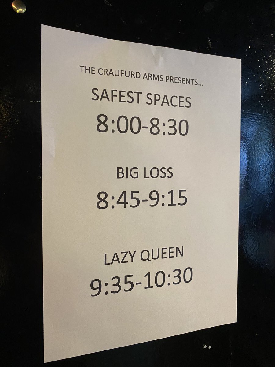 Stage times for tonight at <a href="/craufurdarmsmk/">The Craufurd Arms</a>