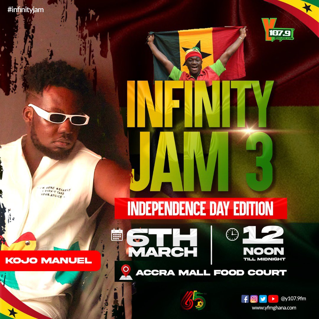 KojoManuel's tweet image. Tomorrow we celebrate Ghana w/ #thebigY #infinityjam 🇬🇭