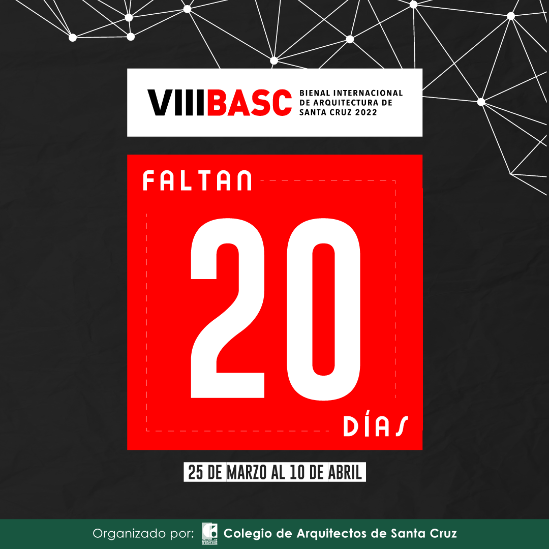 basc2020's tweet photo. Preparase para la Bienal Internacional de Arquitectura de Santa Cruz, organizada por el @arquitectosSCZ 
#SantaCruzBO #Bolivia https://t.co/0PLihSRCtU