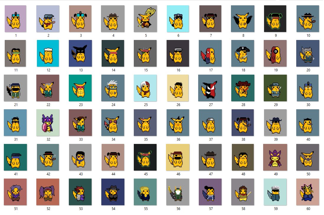 PikaPunks ✨
20/60 Sold!
Price: 0.008 $ETH (Polygon) 
Take your places guys! We're gonna fly🚀

opensea.io/collection/pik… <a href="/opensea/">OpenSea</a> 

#NFTs #nftart #nftcollector #NFTdrop