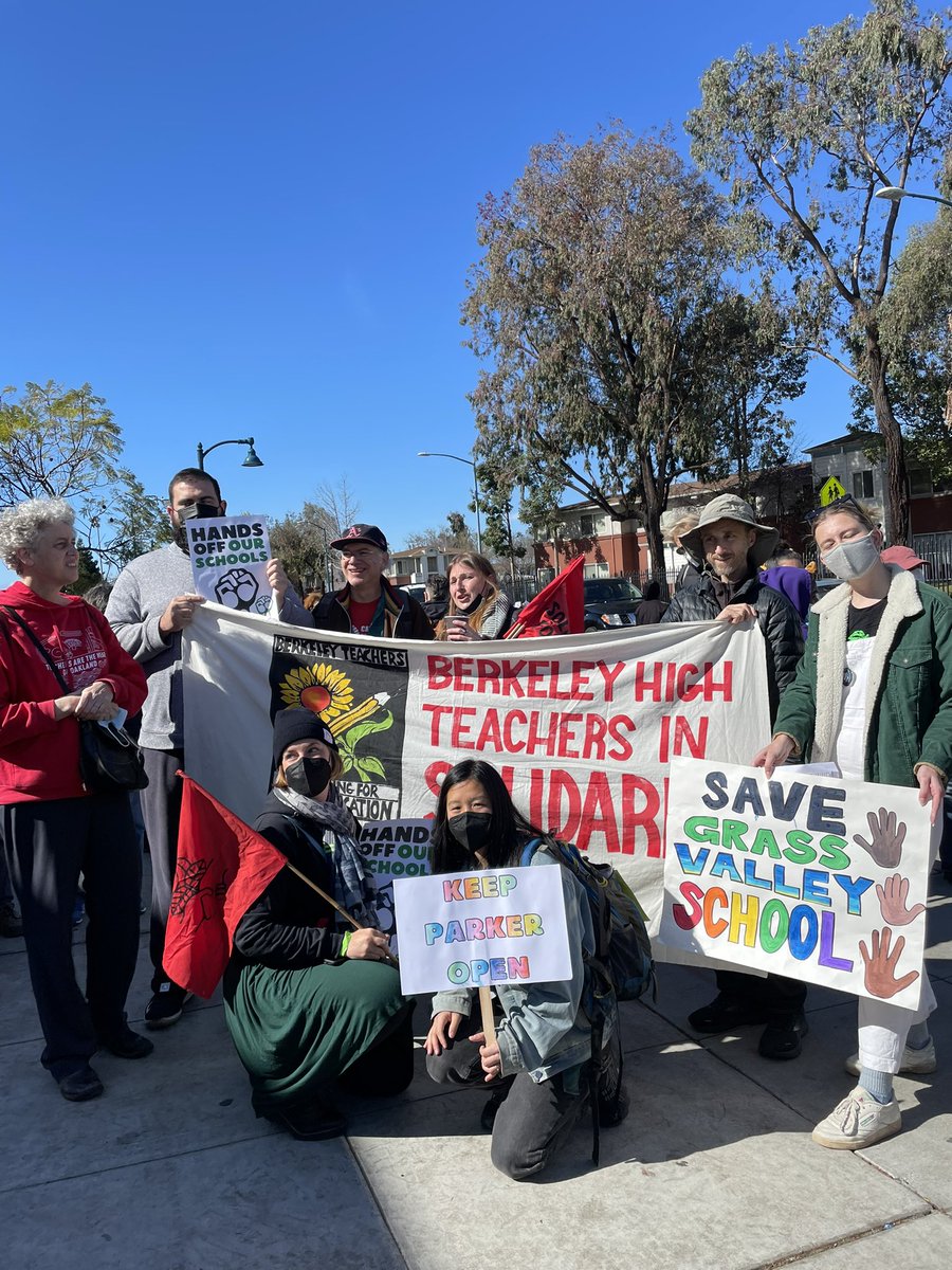 Educators from schools across the Town are here supporting their students and colleagues. #NoCutsNoClosures #ShutDownTheTown