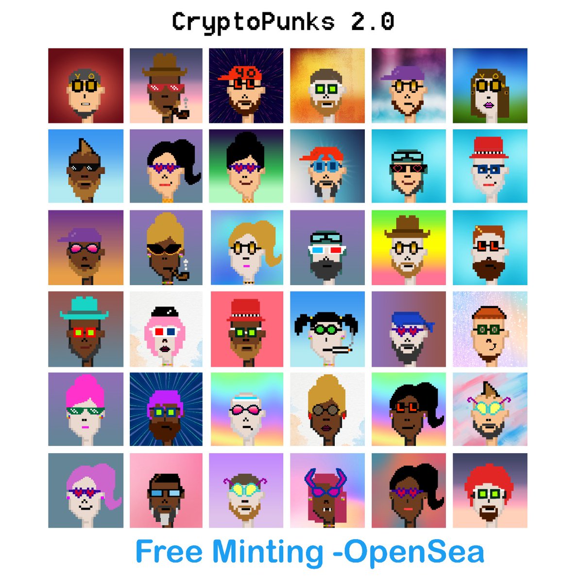 CryptoPunks_2's tweet photo. Free Minting on Polygon Network- OpenSea
Link: https://t.co/xyuBcmqP36

200 CryptoPunks 2.0 NFTs Giveaway !! Hurry Up !!
Like, re-tweet and comment this post with wallet address.
#CryptoPunks2
#bestNFT
#salealert
#nftsalealert
#trendingNFT
#popularNFT https://t.co/UkQexxY8Ky