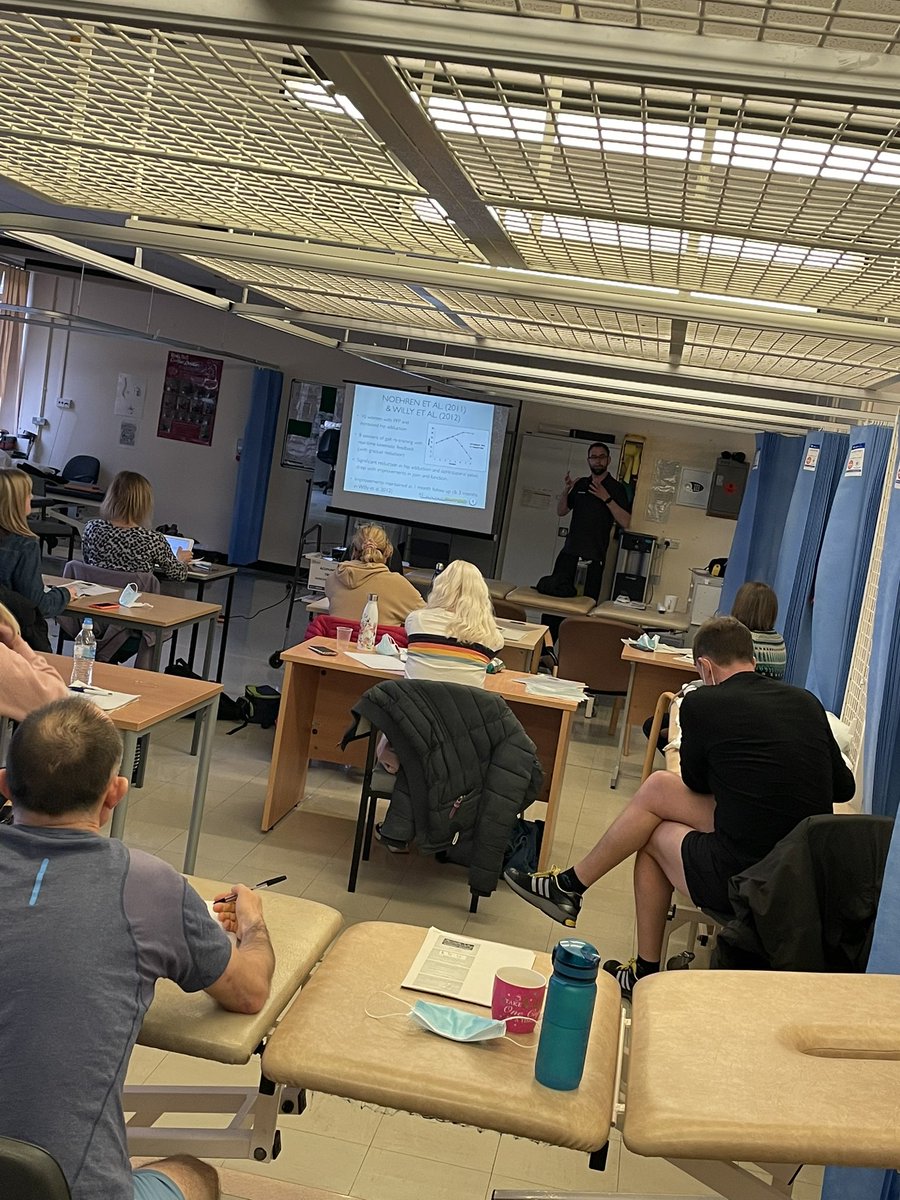 Thanks <a href="/Running_Physio/">Tom Goom</a> for a great 1st day on your #runningrepairs course <a href="/WHHNHS/">WHH 🏥</a> today. Some great take away messages. Can’t wait to see what tomorrow brings. #physio #running #injuries #gait #CPD