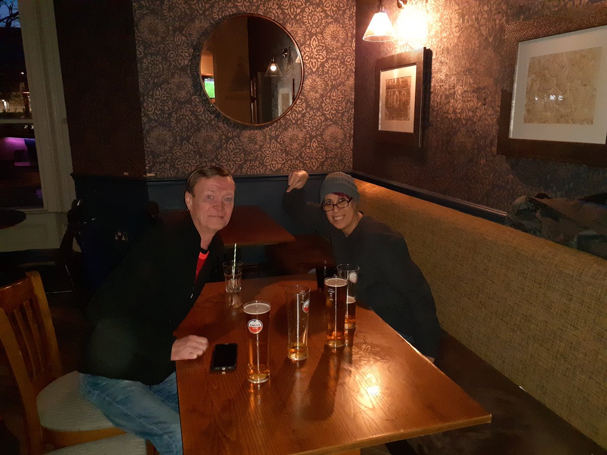 Stimpy_68's tweet photo. Watching the match with Mac and Jessie in the pub https://t.co/cfY54Q5xhr