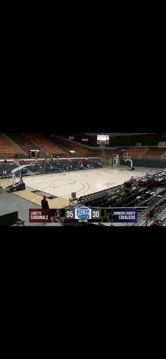 WBB HALFTIME UPDATE: cardinals leading the <a href="/JCCCAthletics/">JCCC Athletics</a> cavaliers by 5.