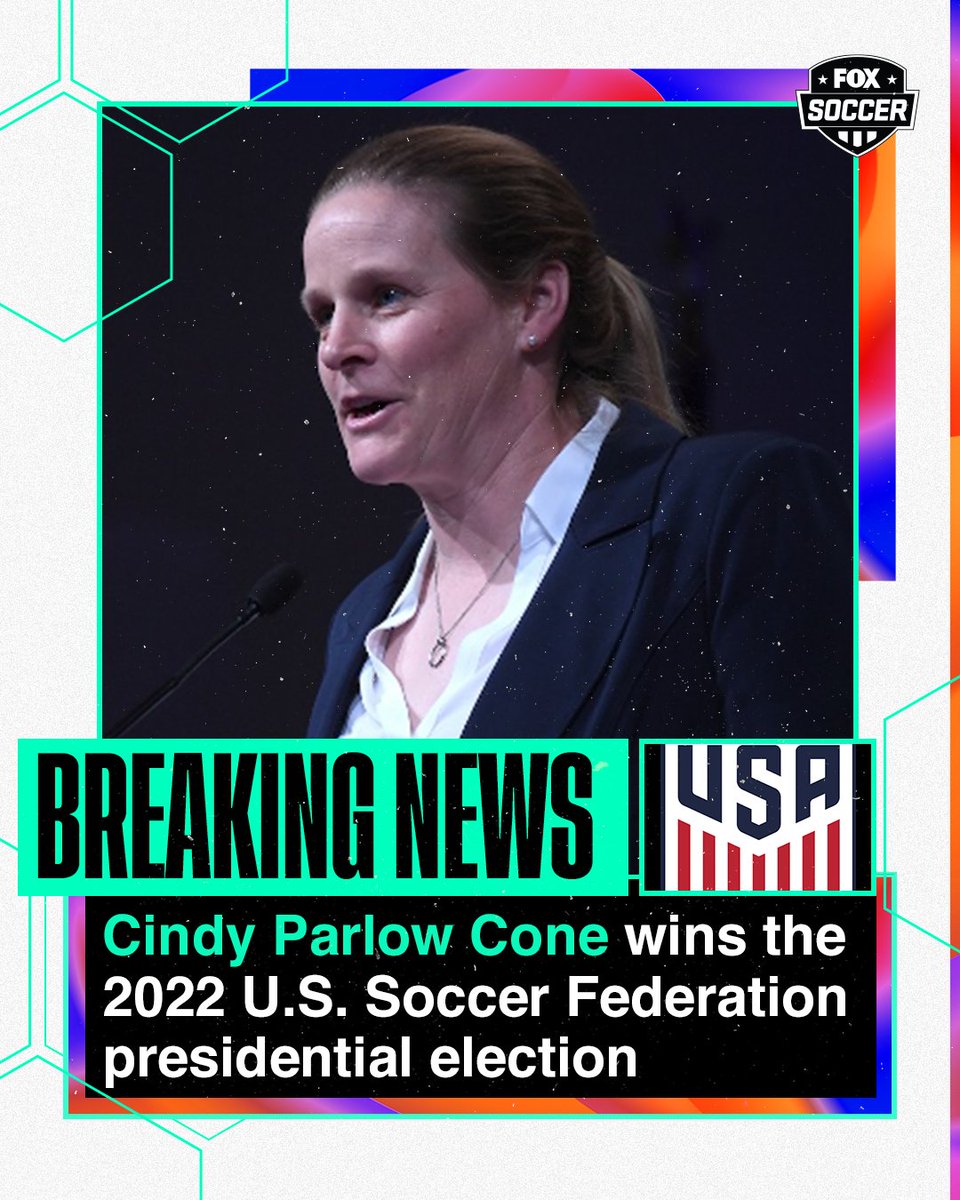 Cindy Parlow Cone has won the 2022 U.S. Soccer Federation presidential election 🇺🇸